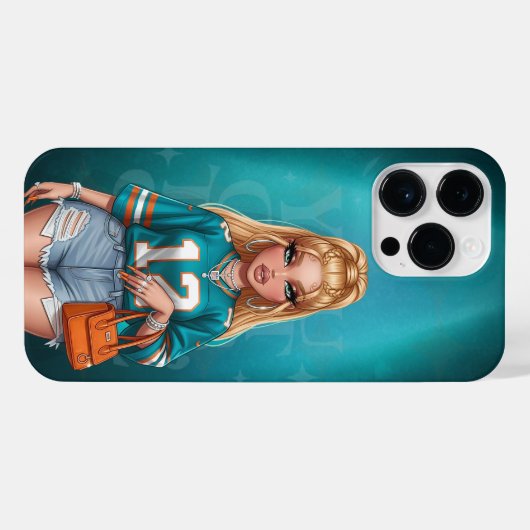 Personalized American Football Fan Phone Case iPhoneケース (裏面横)