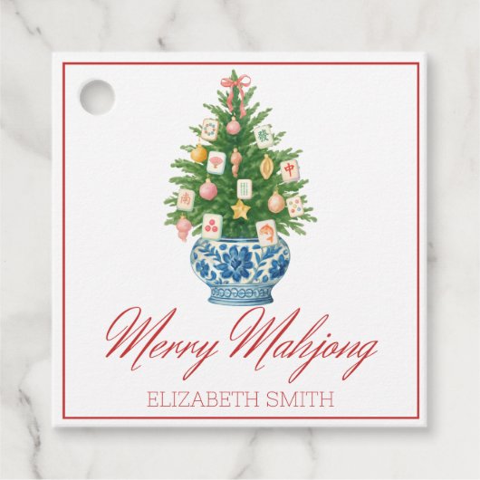 Personalized American Mahjong Gift Tags フェイバータグ (正面)