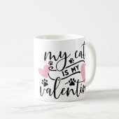 Personalized American Shorthair Cat Valentine's  コーヒーマグカップ (正面右)