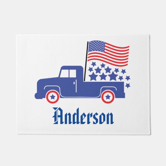 Personalized American Truck ドアマット (正面)