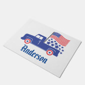Personalized American Truck ドアマット (アングル)