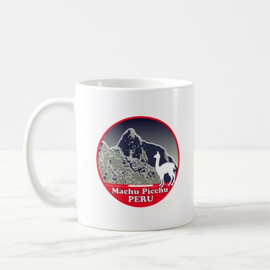 Personalized Ancient Andes Mountains Machu Picchu コーヒーマグカップ (左)