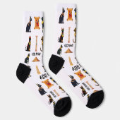 Personalized Ancient Egyptian Cat Socks & Pyramids ソックス (右)