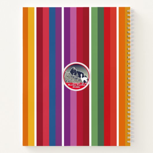 Personalized Andean Mountain Machu Picchu Peru ノートブック (裏面)
