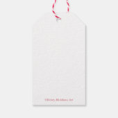 Personalized Angel Christmas Green Wreath Gift Tag ギフトタグ (裏面)