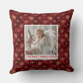 Personalized Angel Red Gold Kids Gift Christmas  クッション (裏面)