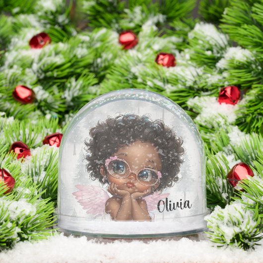 Personalized Angel Snow Globe Christmas Keepsake (クリスマス)