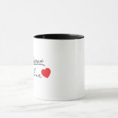 Personalized Angelina Name Girlfriend Red Hearts  マグカップ (中央)