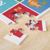 Personalized Animal Alphabet Monogram Custom Name ジグソーパズル (側面)