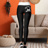 Personalized Animal Pet Cat Black White Stripes レギンス