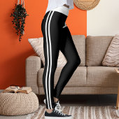 Personalized Animal Pet Cat Black White Stripes レギンス