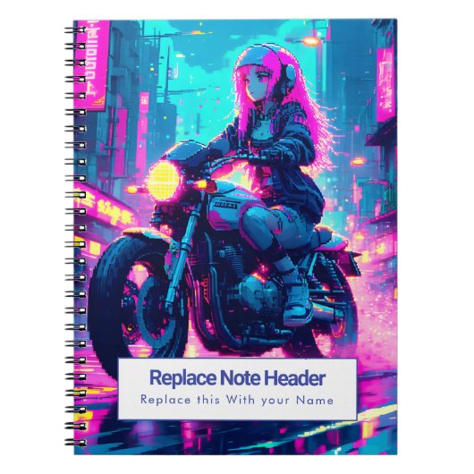 Personalized Anime Themed Notebook ノートブック (正面)
