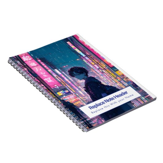 Personalized Anime Themed Notebook ノートブック (右側)