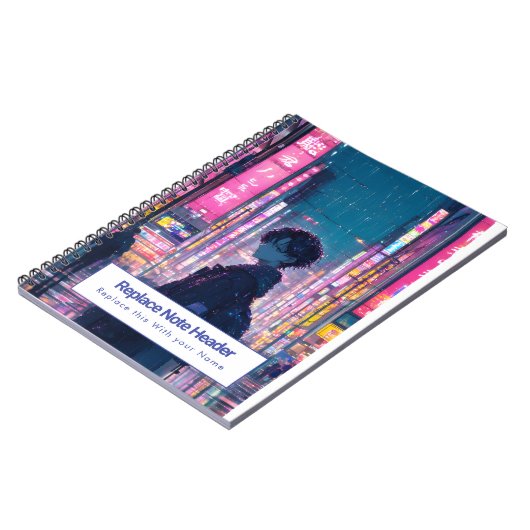 Personalized Anime Themed Notebook ノートブック (左側)