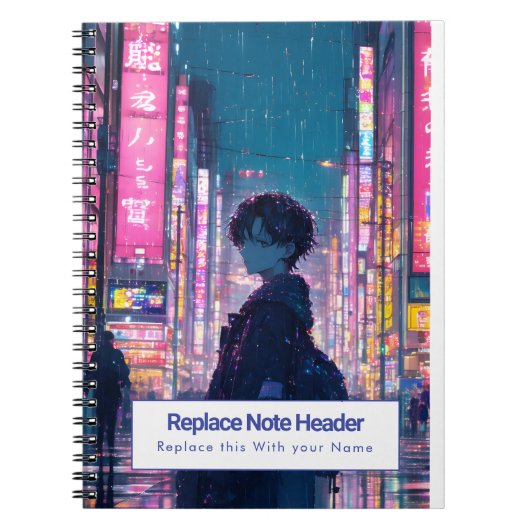 Personalized Anime Themed Notebook ノートブック (正面)