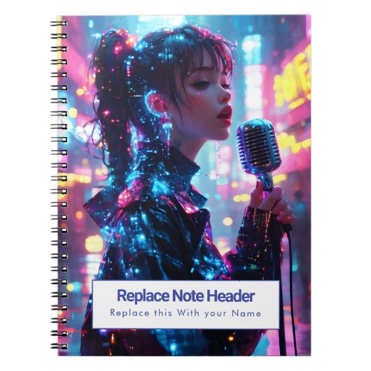 Personalized Anime Themed Notebook ノートブック (正面)