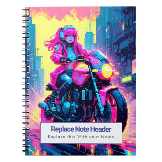 Personalized Anime Themed Notebook ノートブック (正面)