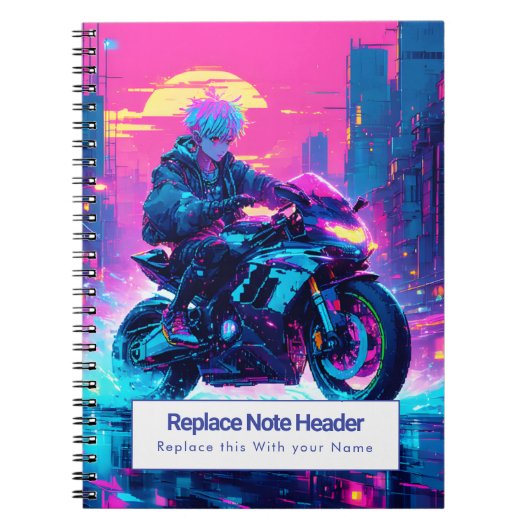 Personalized Anime Themed Notebook ノートブック (正面)