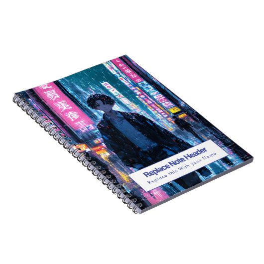 Personalized Anime Themed Notebook ノートブック (右側)