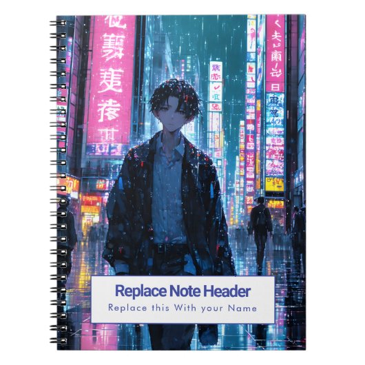 Personalized Anime Themed Notebook ノートブック (正面)