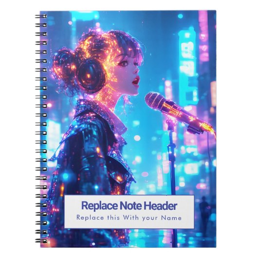 Personalized Anime Themed Notebook ノートブック (正面)