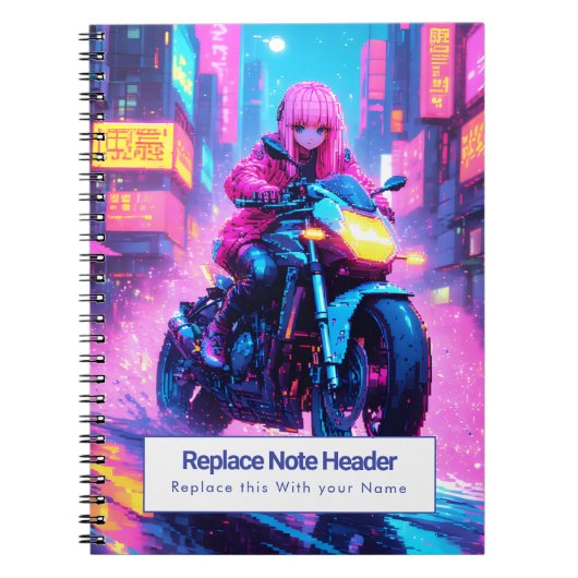 Personalized Anime Themed Notebook ノートブック (正面)
