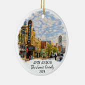 Personalized Ann Arbor Ornament, Custom Michigan セラミックオーナメント (右)