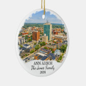 Personalized Ann Arbor Ornament, Custom Michigan セラミックオーナメント (右)