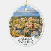 Personalized Ann Arbor Ornament, Custom Michigan セラミックオーナメント (左)