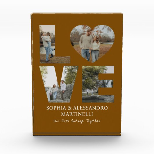 Personalized Anniversary Photo Block フォトブロック (正面)