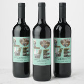 Personalized Anniversary Photo Wine Bottle Label  ワインラベル (ボトル)