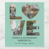 Personalized Anniversary Photo Wine Bottle Label  ワインラベル (シングルラベル)