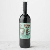 Personalized Anniversary Photo Wine Bottle Label ワインラベル (正面)
