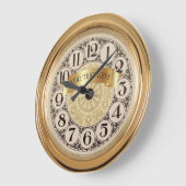 Personalized Anniversary Wall Clock ラージ壁時計 (傾斜)