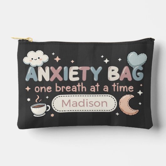 Personalized Anxiety Bag Panic Pouch Makeup Bag アクセサリーポーチ (正面)