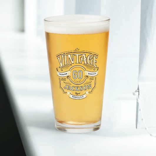 Personalized Any Age Vintage Aged To Perfection タンブラーグラス