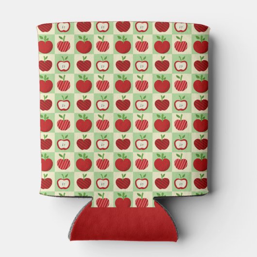 Personalized Apple Fall Check Cozy Teacher Cute 缶クーラー (裏面)