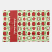 Personalized Apple Farmhouse Fall Family Decor キッチンタオル (横)