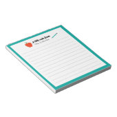 Personalized Apple Pencil Teacher Appreciation ノートパッド (アングル)