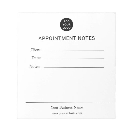 Personalized Appointment Notes Notepad ノートパッド (正面)