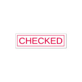 Personalized Approval Checked Stamp Self Ink Desig セルフインキングスタンプ (デザイン)