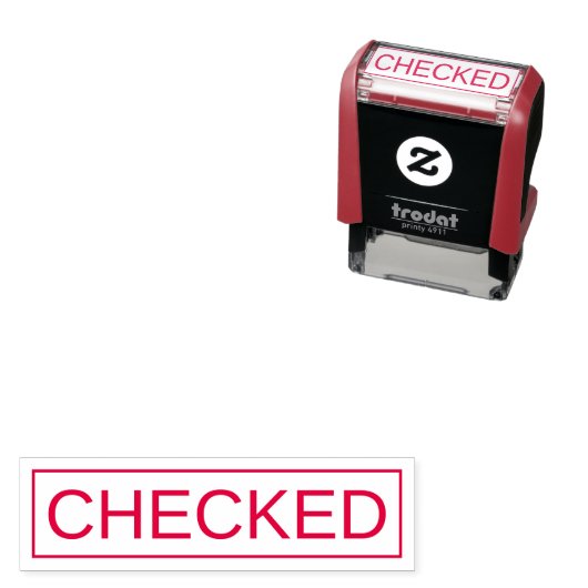 Personalized Approval Checked Stamp Self Ink Desig セルフインキングスタンプ (インサイチュ)