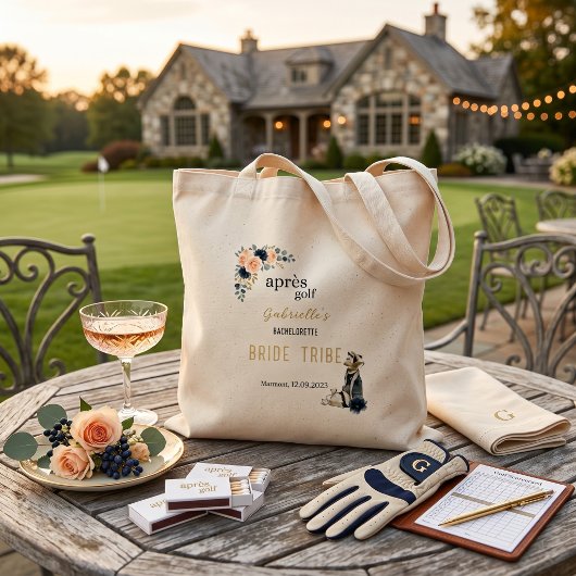 Personalized Après Golf Bachelorette Bride Tribe トートバッグ
