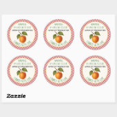 Personalized Apricot Preserves Canning Label Sheet ラウンドシール (シート)