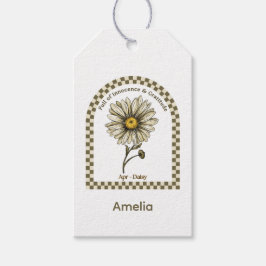 Personalized April Birth Month Flower ギフトタグ