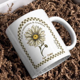 Personalized April Birth Month Flower コーヒーマグカップ