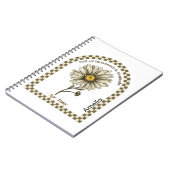 Personalized April Birth Month Flower Notebook ノートブック (左側)