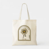 Personalized April Birth Month Flower Tote Bag トートバッグ (裏面)