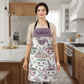 Personalized Apron Smiling Floral Baking Crew エプロン