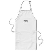 Personalized apron with name / Kitchen apron ロングエプロン (正面)